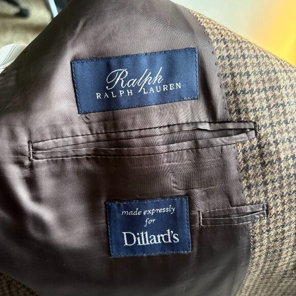 Ralph Lauren Dillards 42R Wool Cashmere Houndstooth Sports Coat Jacket Blazer - Picture 12 of 12